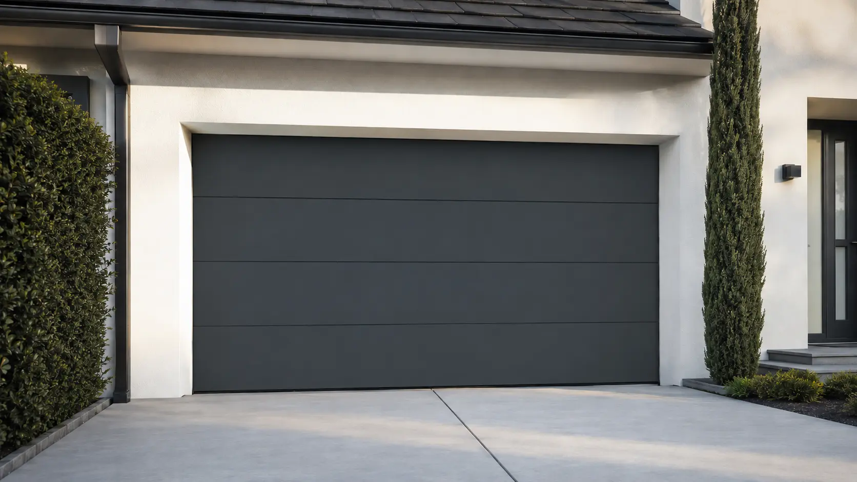 Porte de garage sectionnelle Pack Essentiel, coloris gris anthracite